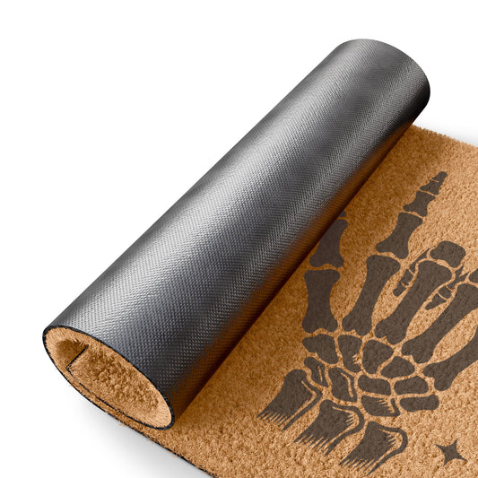 Creep It Real Doormat – Halloween Skeleton Hand Welcome Mat
