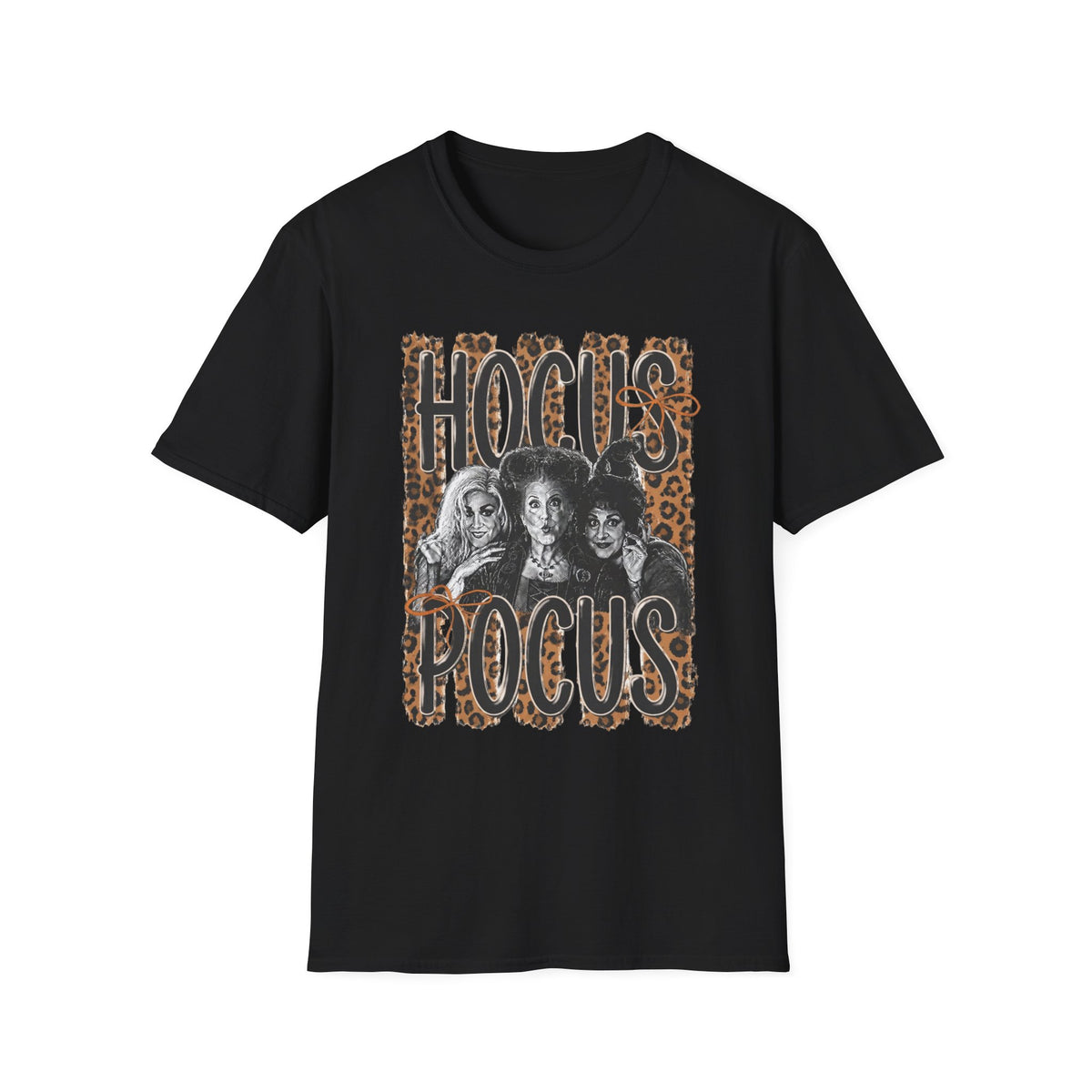 Hocus Pocus Leopard Witch Tee — Retro Halloween Spellbound T‑Shirt