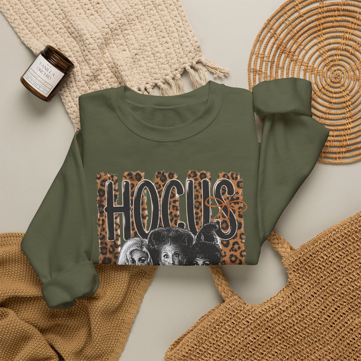 Hocus Pocus Leopard Graphic Sweatshirt