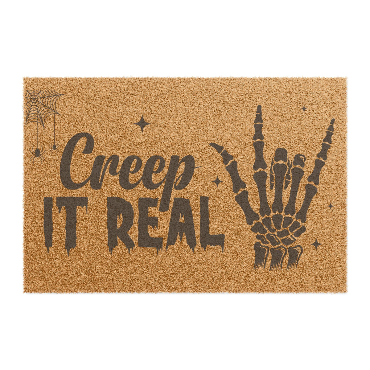 Creep It Real Doormat – Halloween Skeleton Hand Welcome Mat