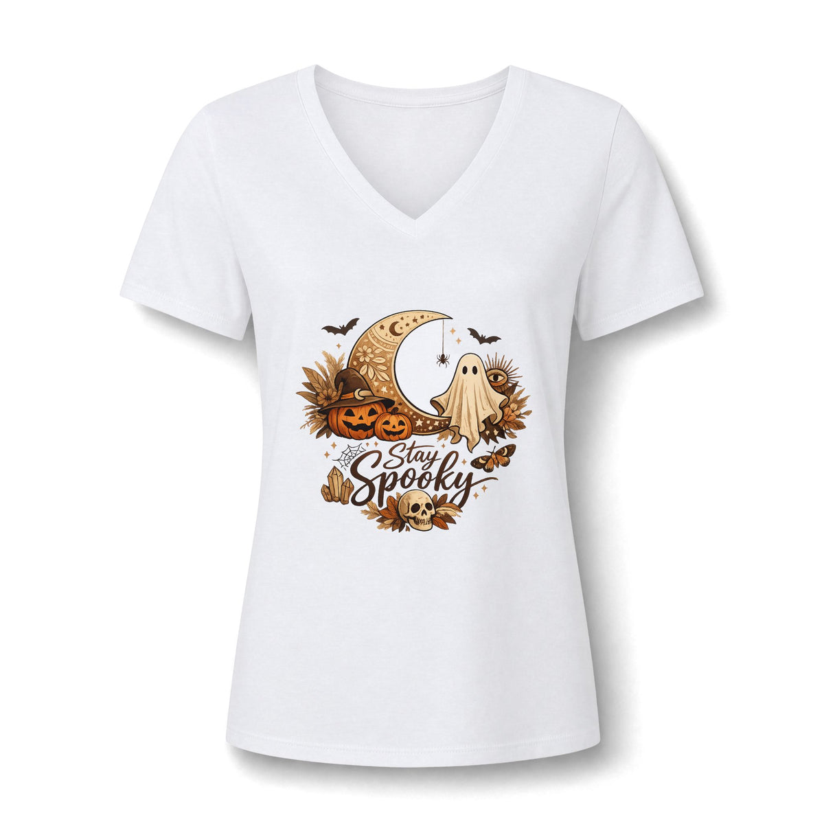 Stay Spooky Halloween V‑Neck Tee