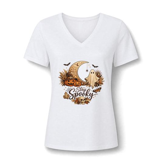 Stay Spooky Halloween V‑Neck Tee