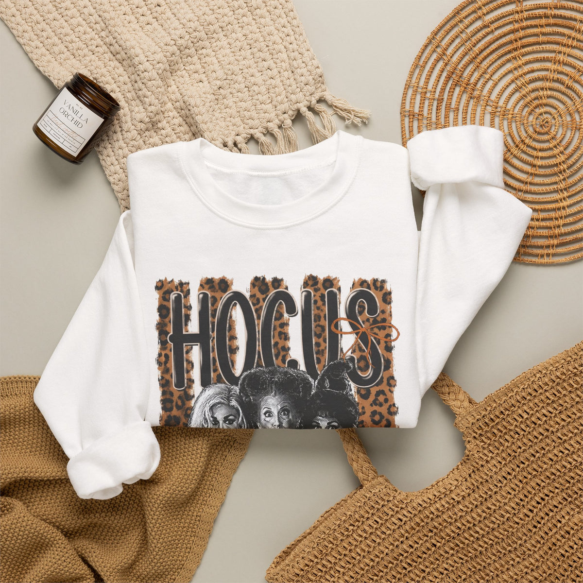 Hocus Pocus Leopard Graphic Sweatshirt