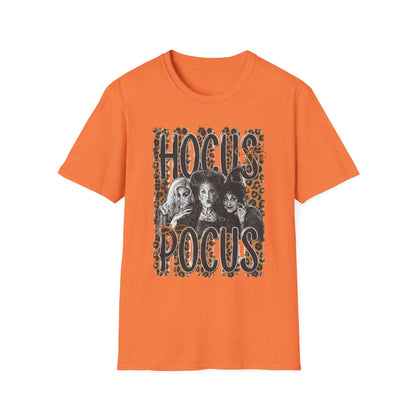 Hocus Pocus Leopard Witch Tee — Retro Halloween Spellbound T‑Shirt