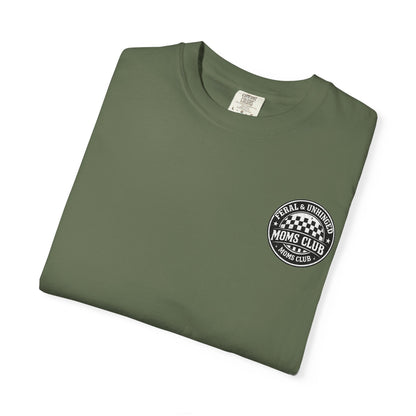 Moms Club T‑Shirt — "Feral & Unhinged" Skull Mom Graphic Tee