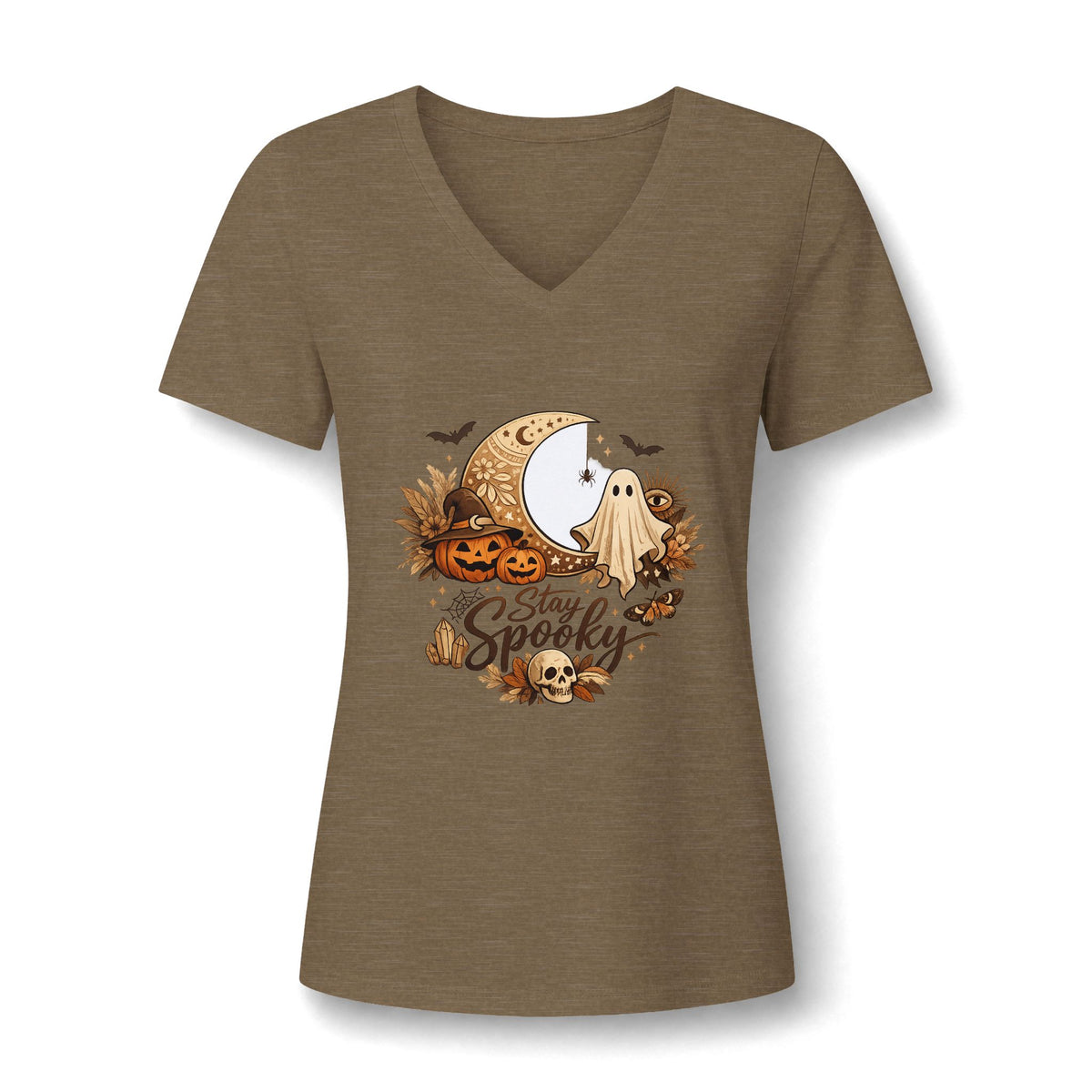 Stay Spooky Halloween V‑Neck Tee