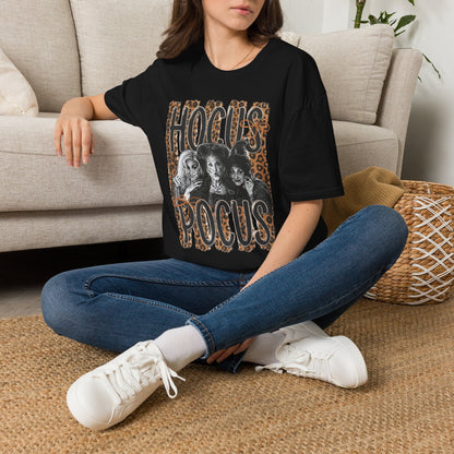 Hocus Pocus Leopard Witch Tee — Retro Halloween Spellbound T‑Shirt