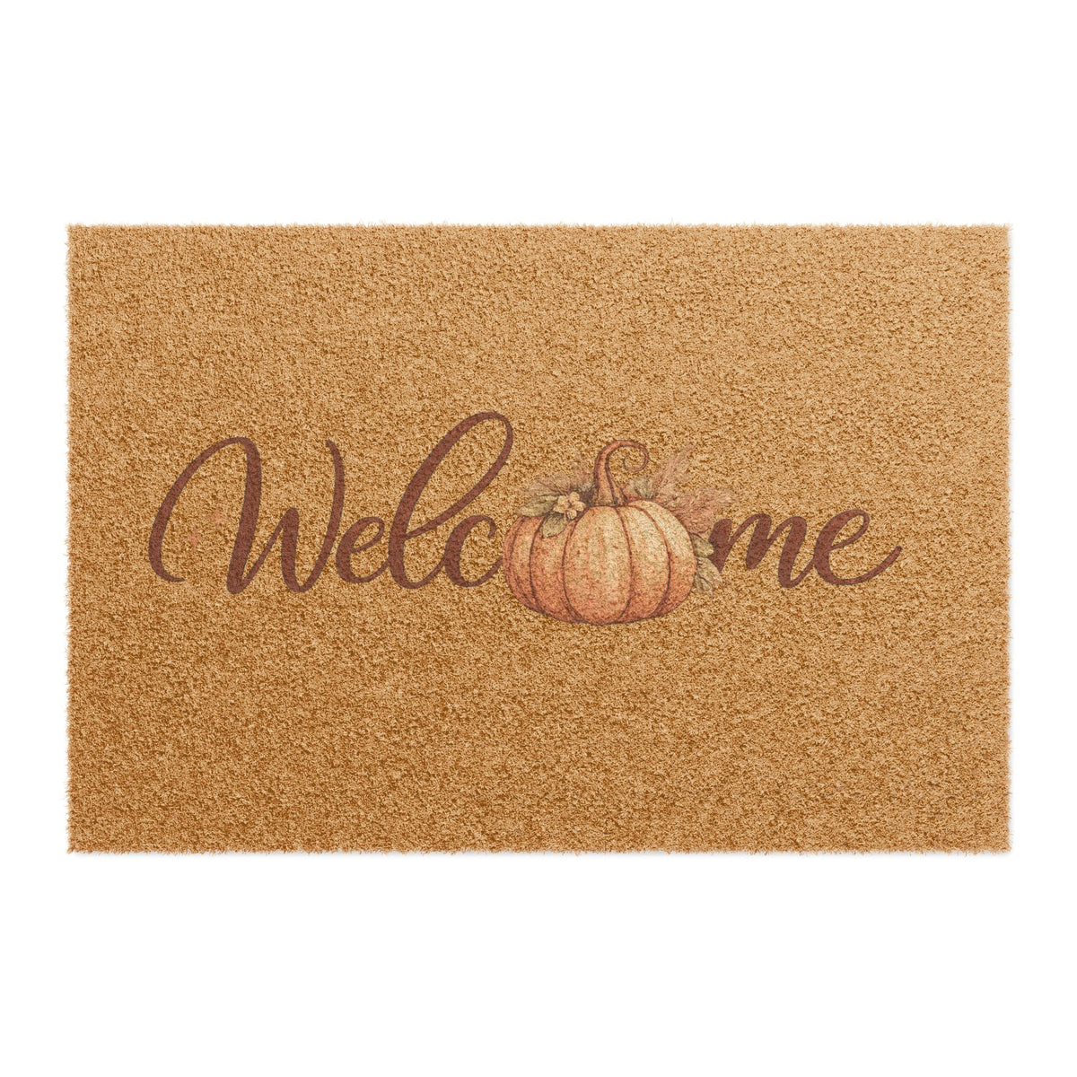 Welcome Pumpkin Doormat — Autumn Fall Front Door Mat