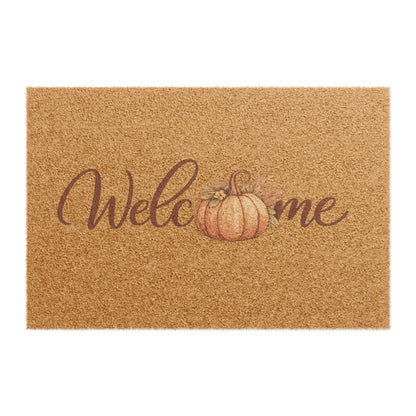 Welcome Pumpkin Doormat — Autumn Fall Front Door Mat