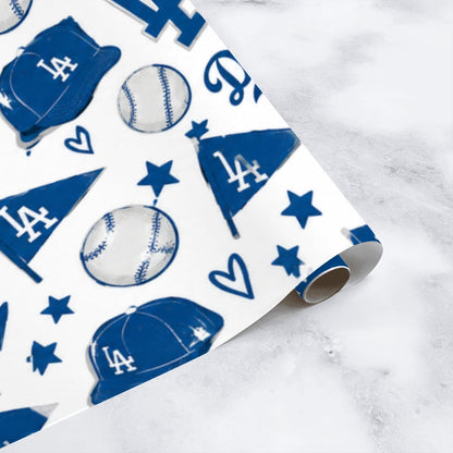 3Pack Gift Wrapping Paper Sheets (Made in USA) dodgers wrapping