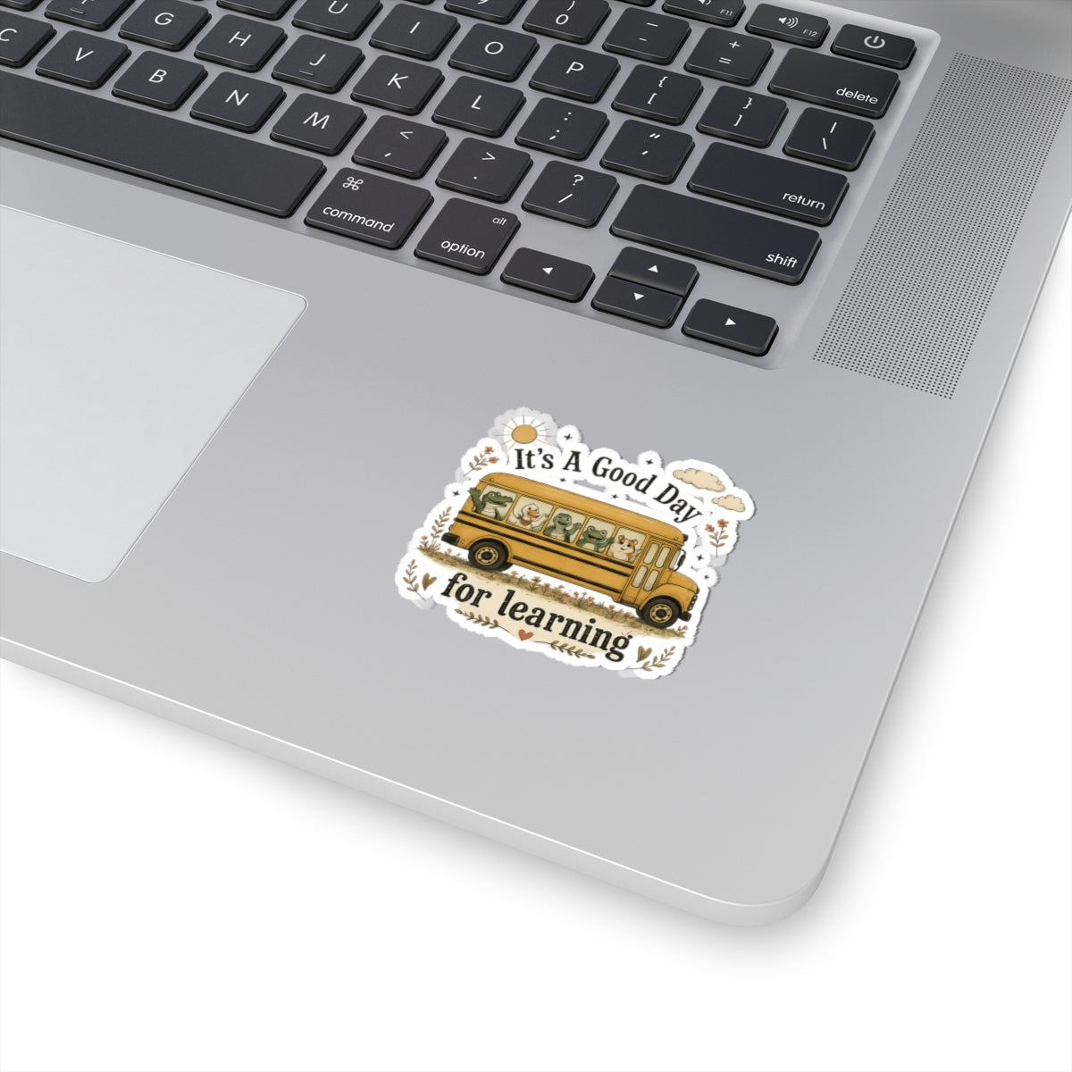 It’s a Good Day for Learning Sticker — Cute School Bus Animal Kiss-Cut Sticker