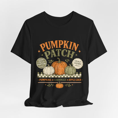 Pumpkin Patch Tee - Fall Harvest Pumpkins & Cider Graphic Shirt