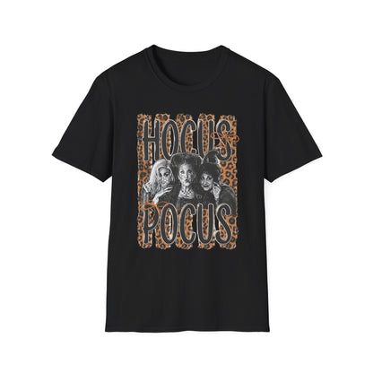 Hocus Pocus Leopard Witch Tee — Retro Halloween Spellbound T‑Shirt