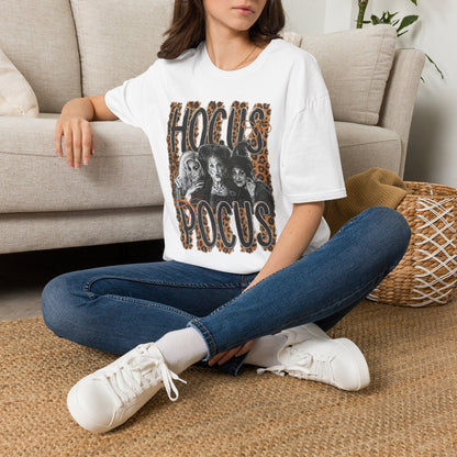 Hocus Pocus Leopard Witch Tee — Retro Halloween Spellbound T‑Shirt