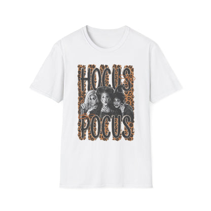 Hocus Pocus Leopard Witch Tee — Retro Halloween Spellbound T‑Shirt