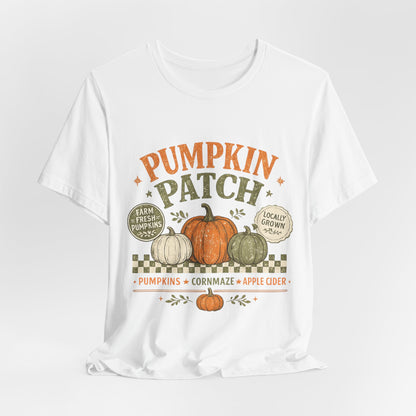 Pumpkin Patch Tee - Fall Harvest Pumpkins & Cider Graphic Shirt